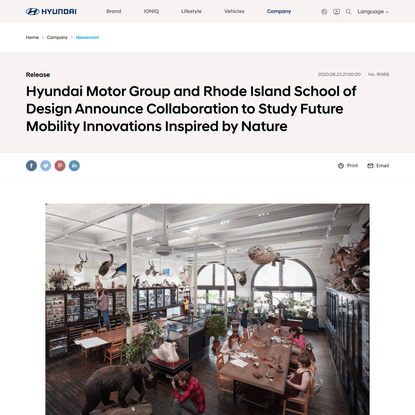 Hyundai Motor Group and Rhode Island School of Design Announce Collaboration to Study Future Mobility Innovations Inspired b...