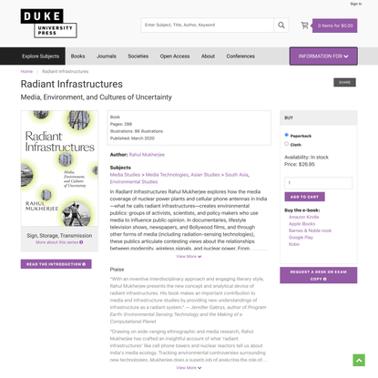 Duke University Press - Radiant Infrastructures
