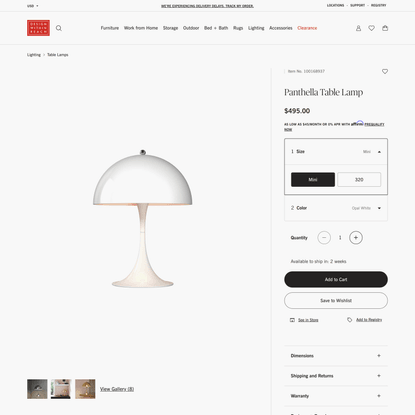Panthella Table Lamp - Design Within Reach