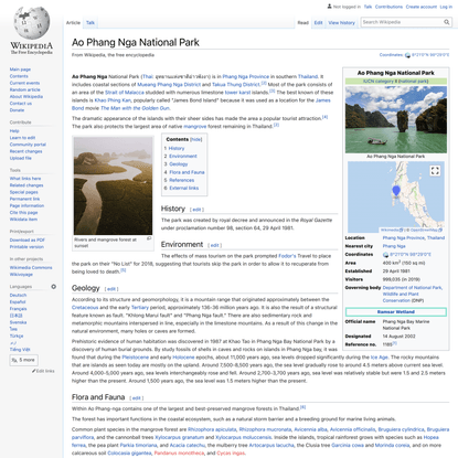 Ao Phang Nga National Park - Wikipedia