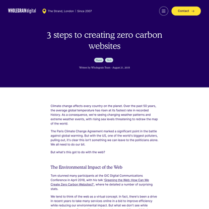 3 steps to creating zero carbon websites