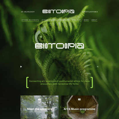 Biotoopia – Connecting art and science for close encounters with terrestrial life forms