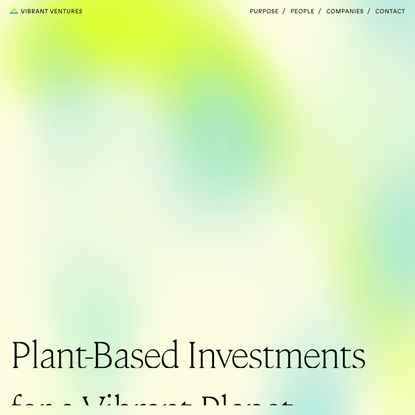Plant-Based Investments