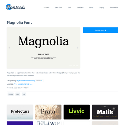 Magnolia Font › Fontesk
