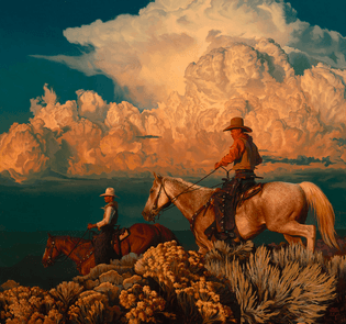 mark maggiori cowboy painting