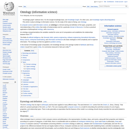 Ontology (information science) - Wikipedia
