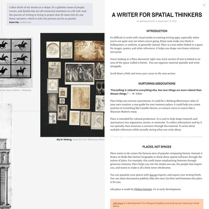 A WRITER FOR SPATIAL THINKERS