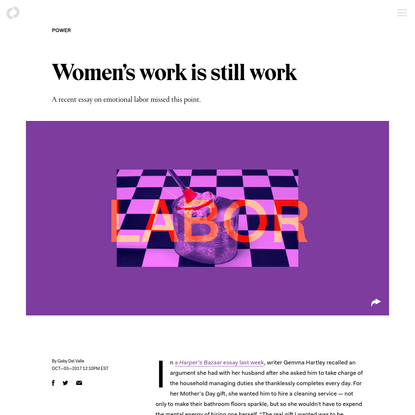 Women's work is still work