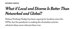 What if Local and Diverse Is Better Than Networked and Global?