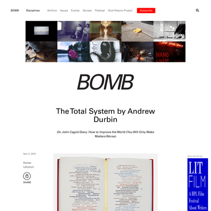 The Total System by Andrew Durbin - BOMB Magazine