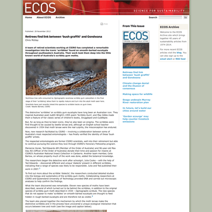 ECOS Magazine - Towards A Sustainable Future