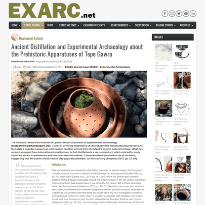 Ancient Distillation and Experimental Archaeology about the Prehistoric Apparatuses of Tepe Gawra | EXARC