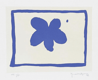 Joan Hernández Pijuan | Iris Blau, 1997. Three lithographs printed in blue