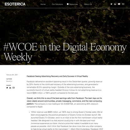 #WCOE in the Digital Economy Weekly