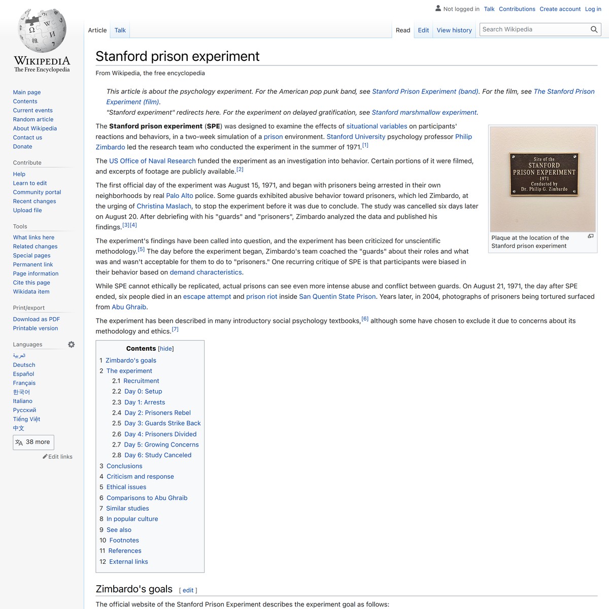 Stanford prison experiment Wikipedia — Are.na