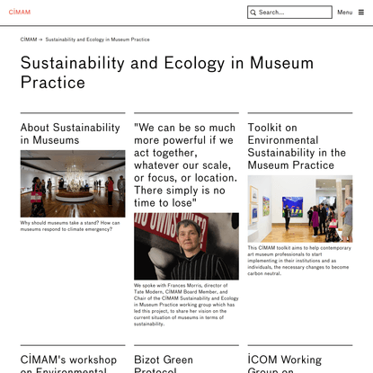 Sustainability and Ecology in Museum Practice - CIMAM