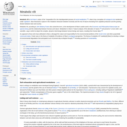 Metabolic rift - Wikipedia