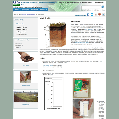 A Soil Profile | NRCS Soils