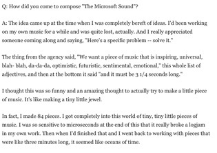 Brian Eno re composing the MS chime / creative process