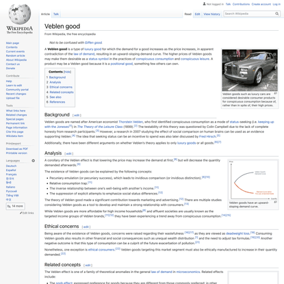 Veblen good - Wikipedia