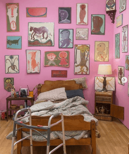 Recreation of Alabama artist Mose T’s (Moses Ernest Tolliver) bedroom in the 1970’s