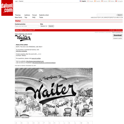 Waiter Font | dafont.com