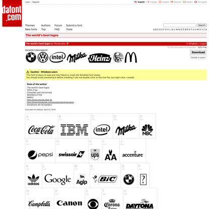 The world’s best logos Font | dafont.com