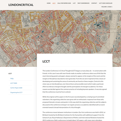 LCCT – LondonCritical