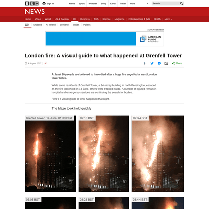 Visual guide to the Grenfell Tower fire