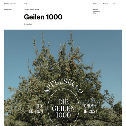 Klim Type Foundry · Fonts in use · Geilen 1000