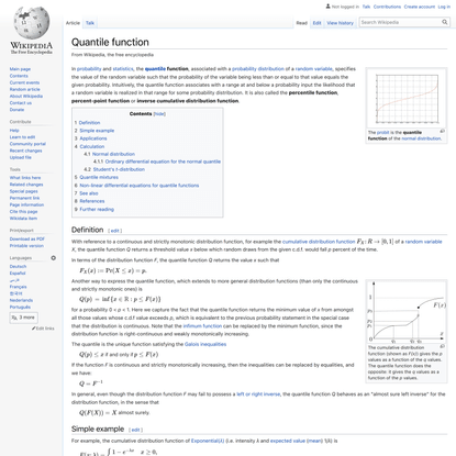 Quantile function - Wikipedia
