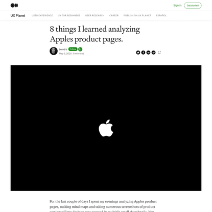 8 things I learned analyzing Apples product pages.