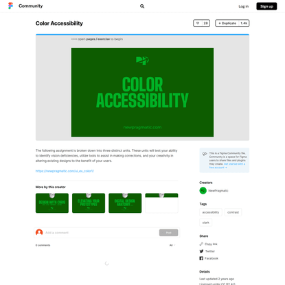 Figma - Color Accessibility | The following assignment is broken down into three distinct units. These units will test your ...
