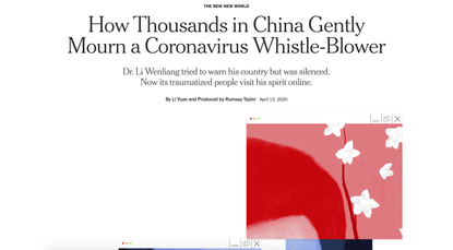 How Thousands in China Gently Mourn a Coronavirus Whistle-Blower (Published 2020)