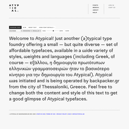 Atypical Type Foundry