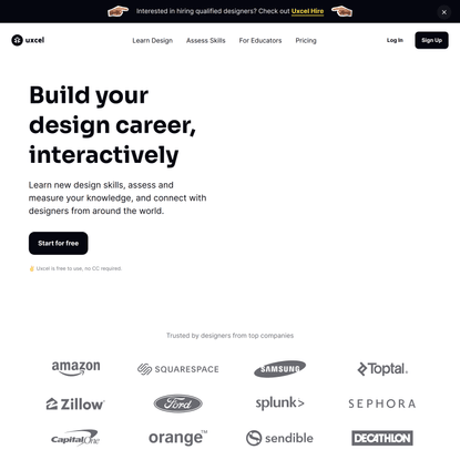 Uxcel - Build your design career, interactively