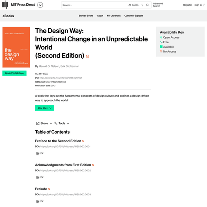 The Design Way: Intentional Change in an Unpredictable World | Books Gateway | MIT Press