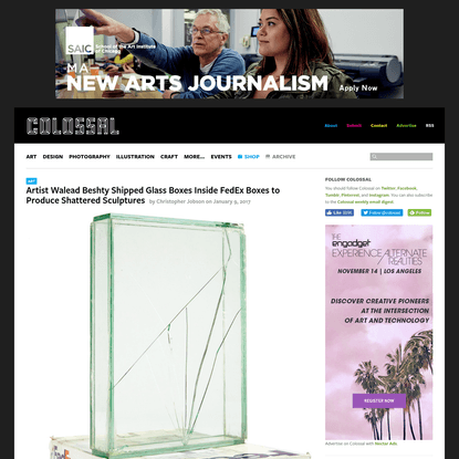 Walead Beshty Shipped Laminate Glass Boxes Inside FedEx Boxes to Produce Shattered Sculptures