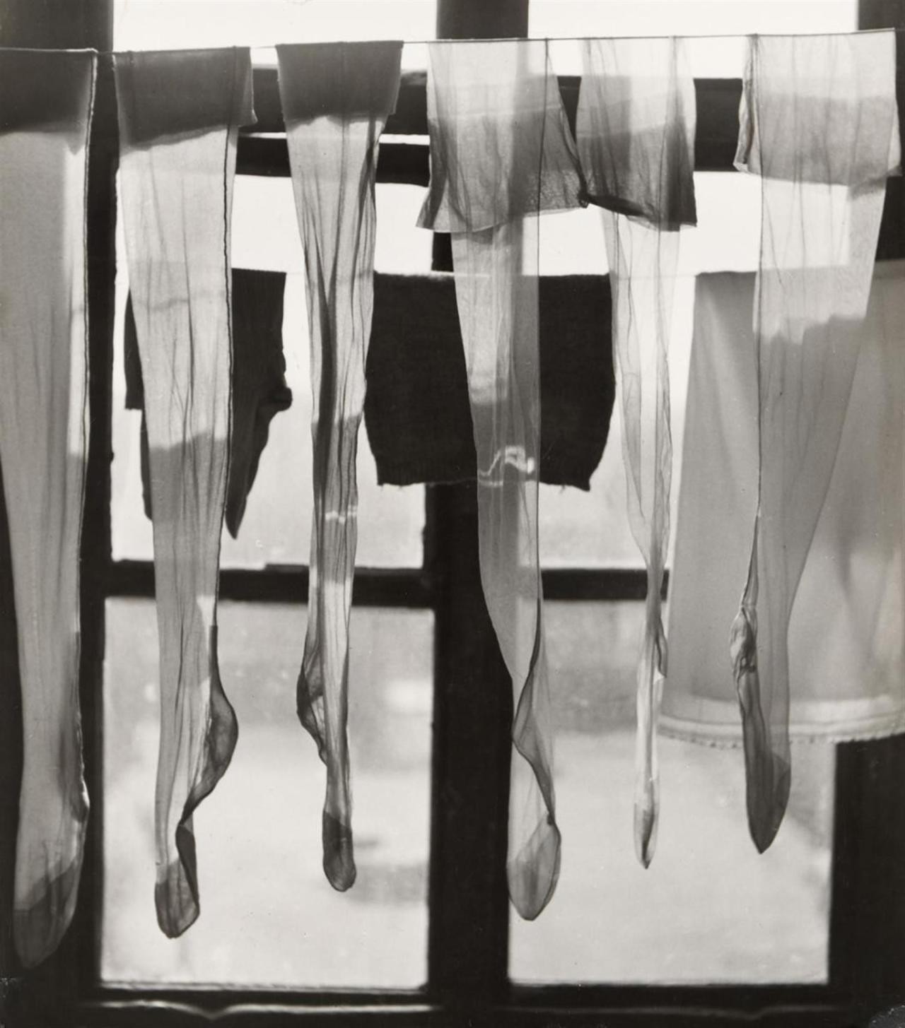 János Szász, Stockings drying in the window, 1966