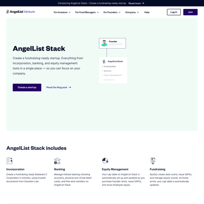 AngelList Stack | Create a fundraising-ready startup