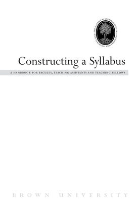 Constructing a Syllabus, Brown University