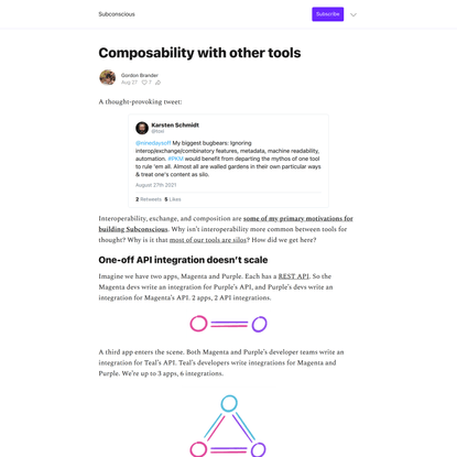 Composability with other tools