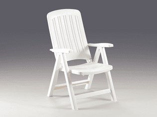 plastic outdoor chair with armrest