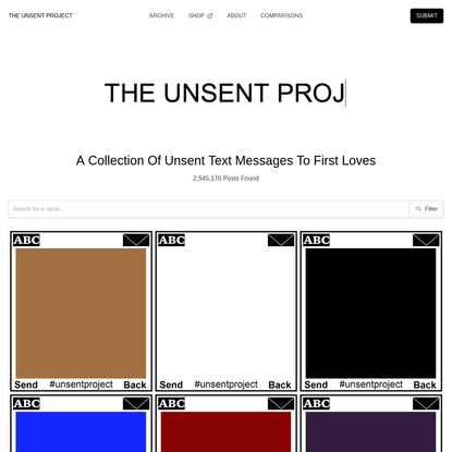 Unsent Project Archive - The Unsent Project