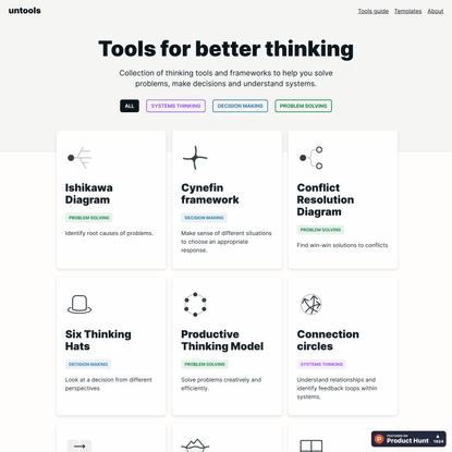 Tools for better thinking