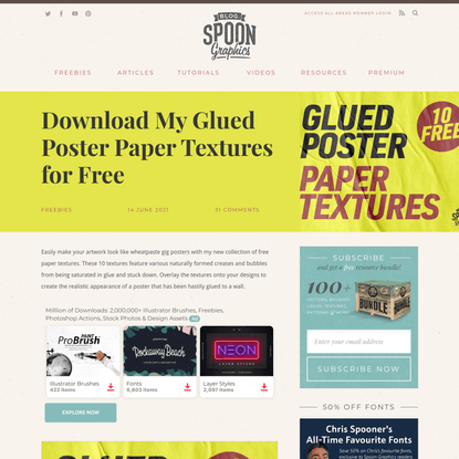 Download My Glued Poster Paper Textures for Free
