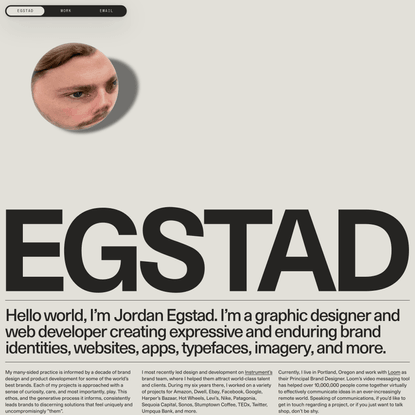 Egstad • Graphic Designer &amp; Developer