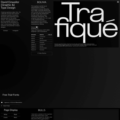 David Einwaller, Graphic &amp; Type Design