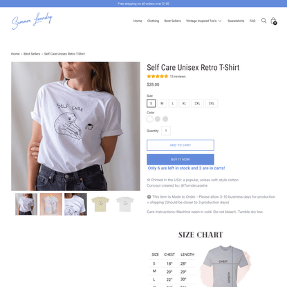 Self Care Unisex Retro T-Shirt – SummerLaundry