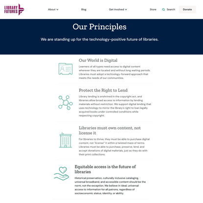 Library Futures | Our Principles